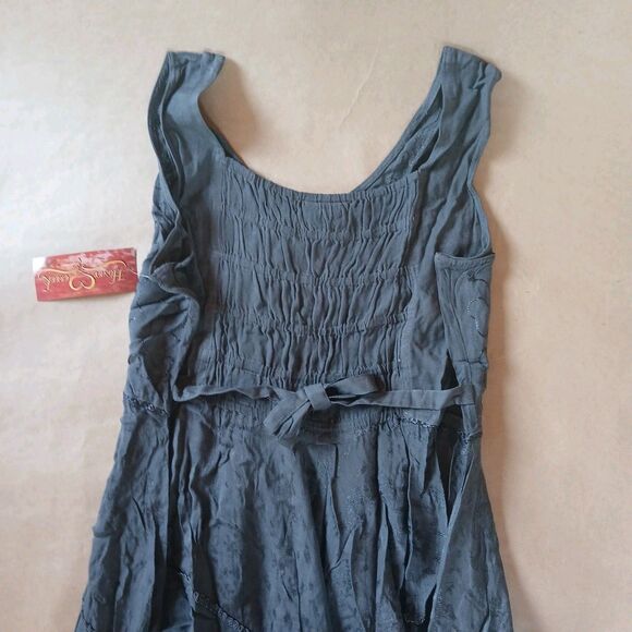 Scully Ladies Lace-Up Front Gunmetal Gray Large Sleeveless Midi Dress HC118-GUN - Picture 11 of 12